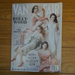 Vanity Fair Cover Featuring Models in Pink and Cream Dresses